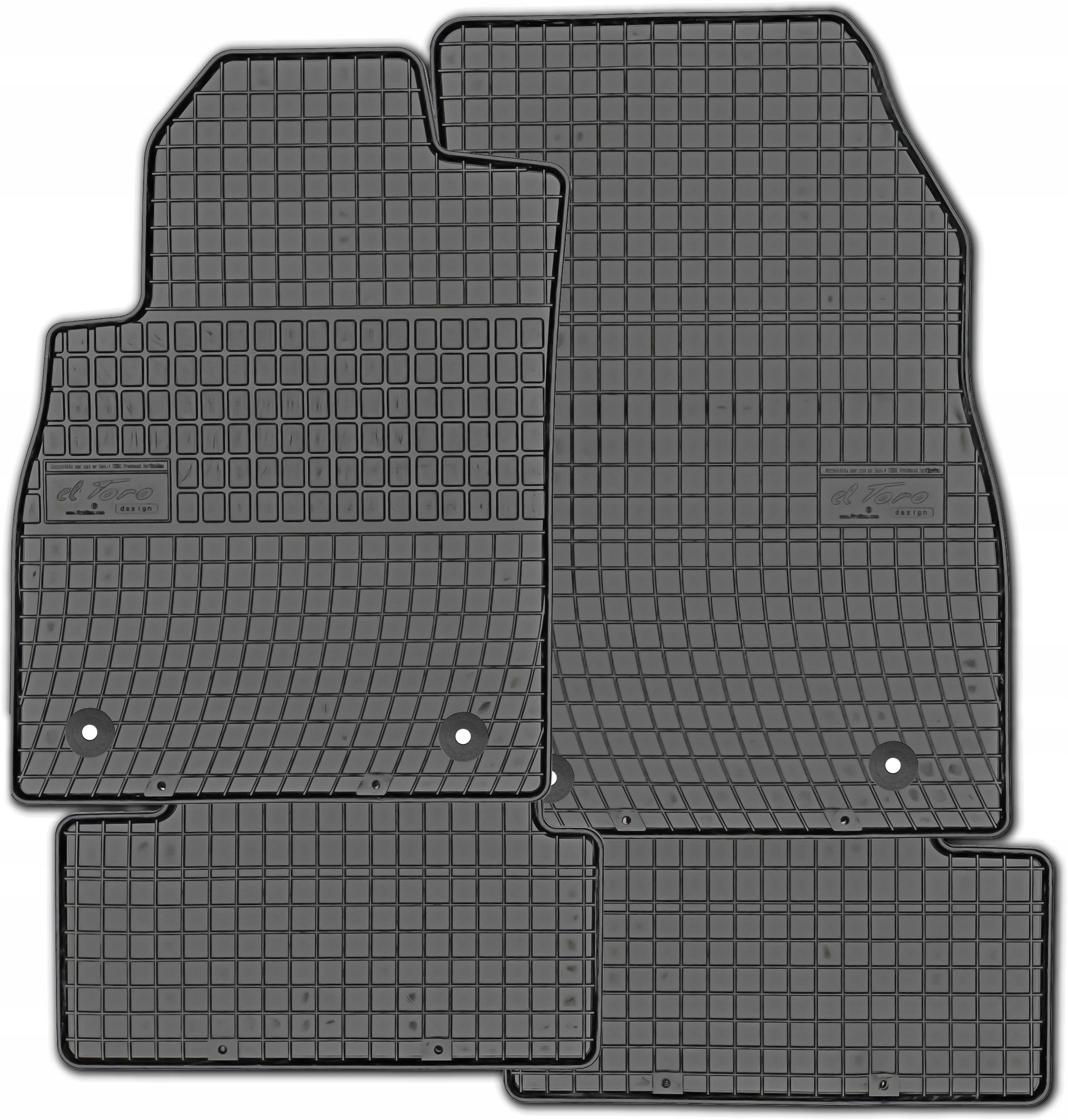 Rubber wiper mats for car FROGUM SET - rim 1 cm