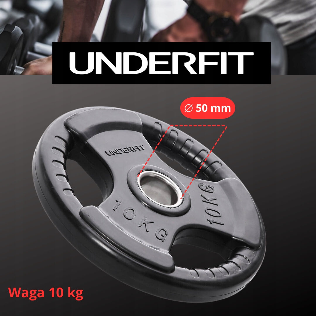 Rubberized Cast Iron Olympic Plate UNDERFIT 10 kg – Coated Load Manufacturer code 10 KG