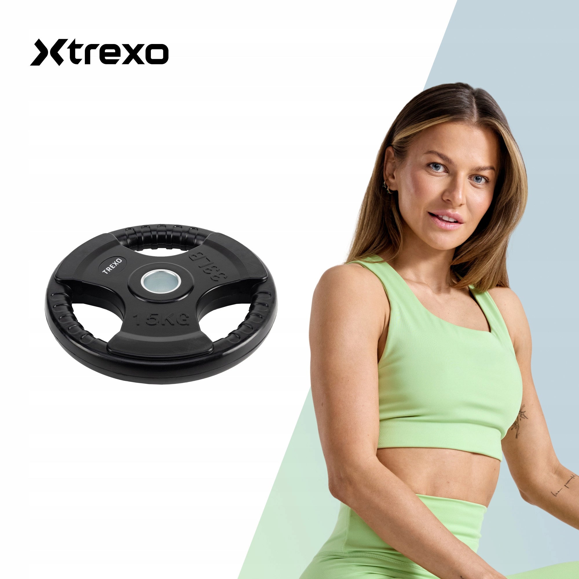 Rubberized cast iron load XTREXO black 15 kg SOLID HIGH QUALITY Manufacturer code RW15