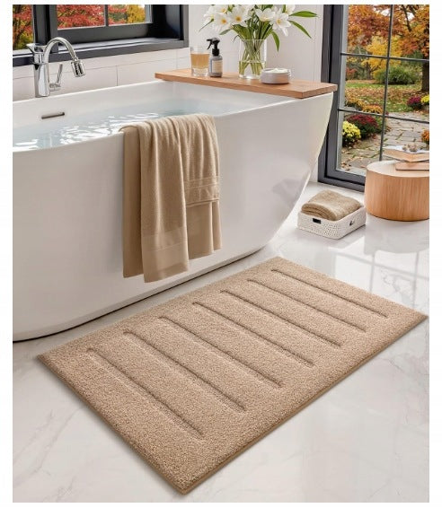 Rug Bathroom Mat Non-slip 61x92 cm Microfiber Beige Packaging status original