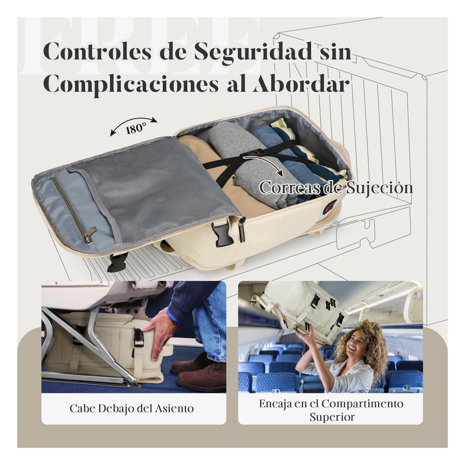 Rugzak 40x30x20 - Handbagage - For Ryanair and Wizz Air - Laptop 14 EAN (GTIN) 8721663105650