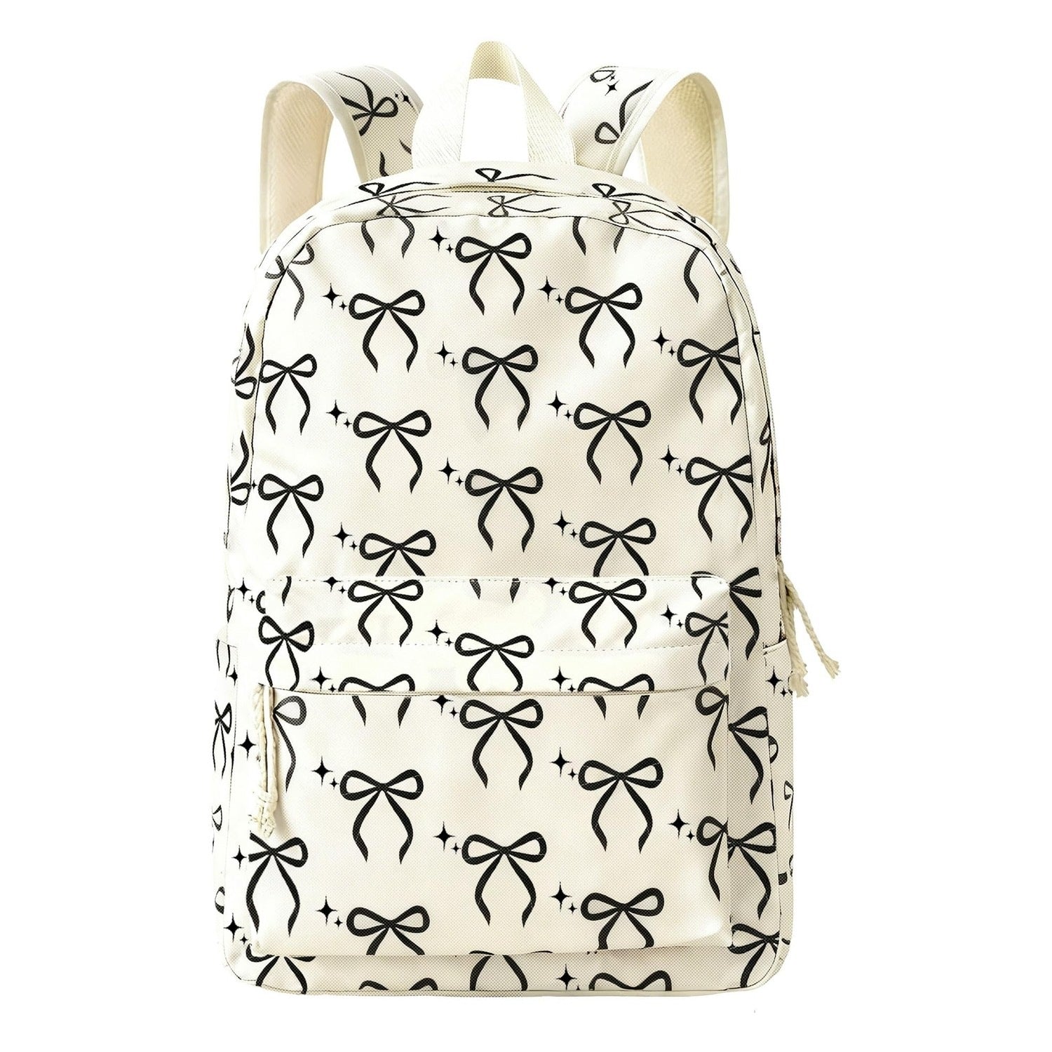 Rugzak black - with bow - for women and teenagers - stylish