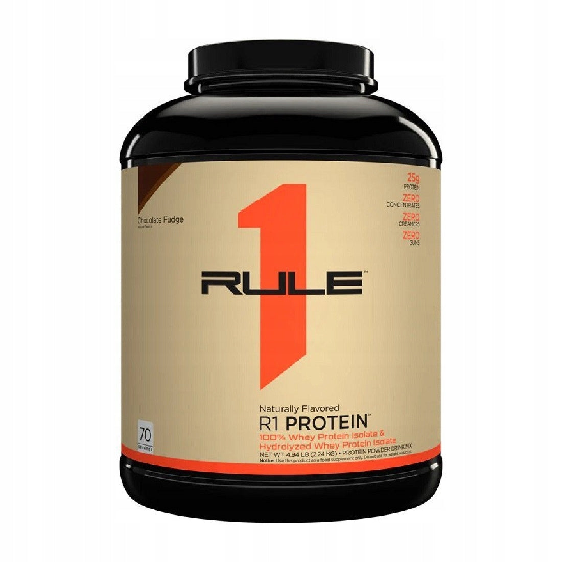 Rule 1 R1 Protein Naturally Flavored 2.2-2.24kg Chocolate Fudge