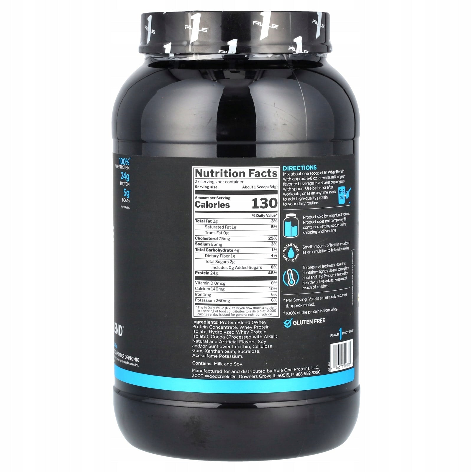 Rule One Proteins, Whey Blend, Protein Powder Blend, Mocha Ka Expiration date at least 3 months from the date of purchase