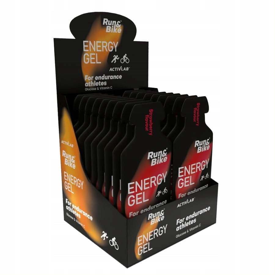 Run&Bike Energy Gel display 18 x 40g GLUCOSE STRAWBERRY