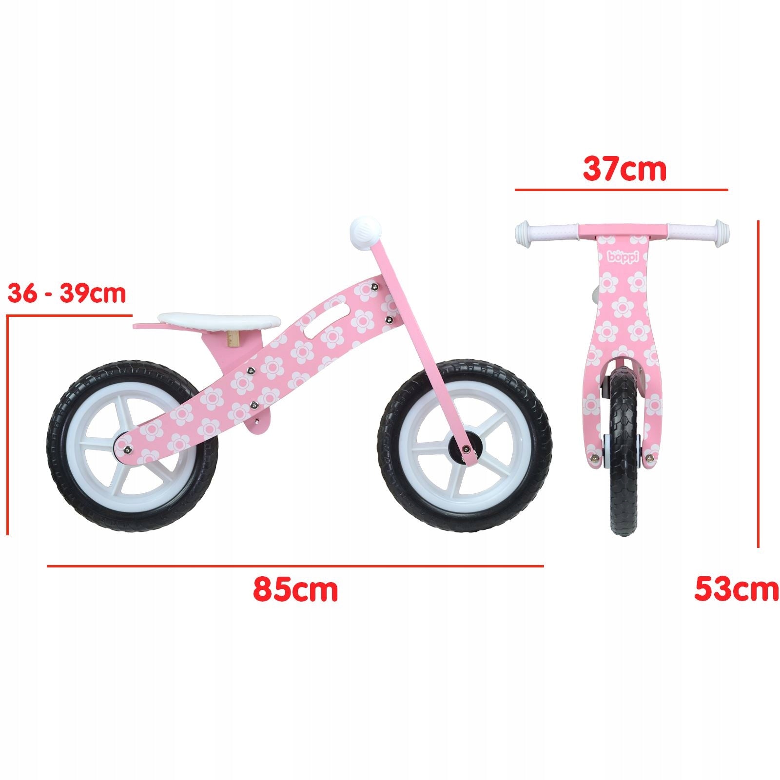 Running Bike Wooden Red Blue Pink 12" for children 3 years + Brand no brand