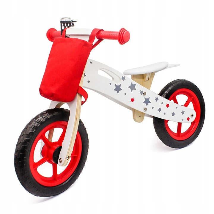 Running Bike Wooden Red Blue Pink 12" for children 3 years + Kid's age 3+ years