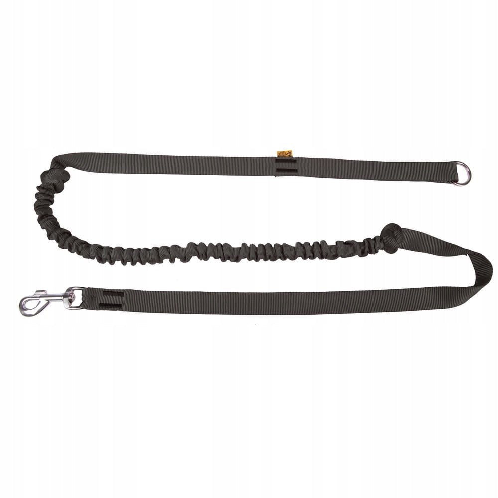 Running set with dog: belt + leash black with shock absorber Brand Dingo