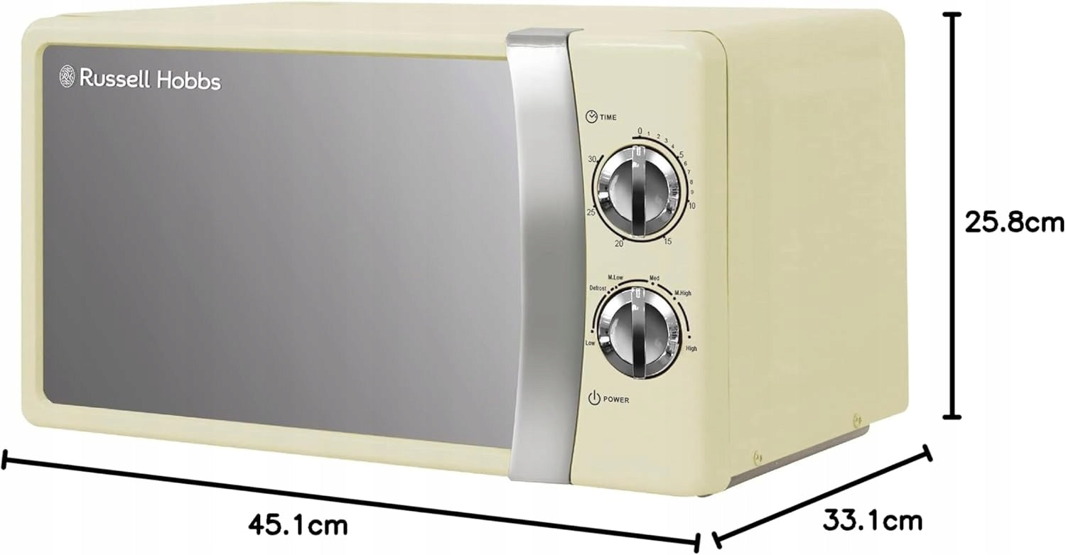 Russell Hobbs Microwave Solo RHMM701C 700W 17L Cream Model RHMM701C-N-EUAZ