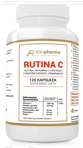 Rutina C vitamin C 1000 mg bitter orange extract Alto Pharma 120 kaps. Brand Alto Pharma