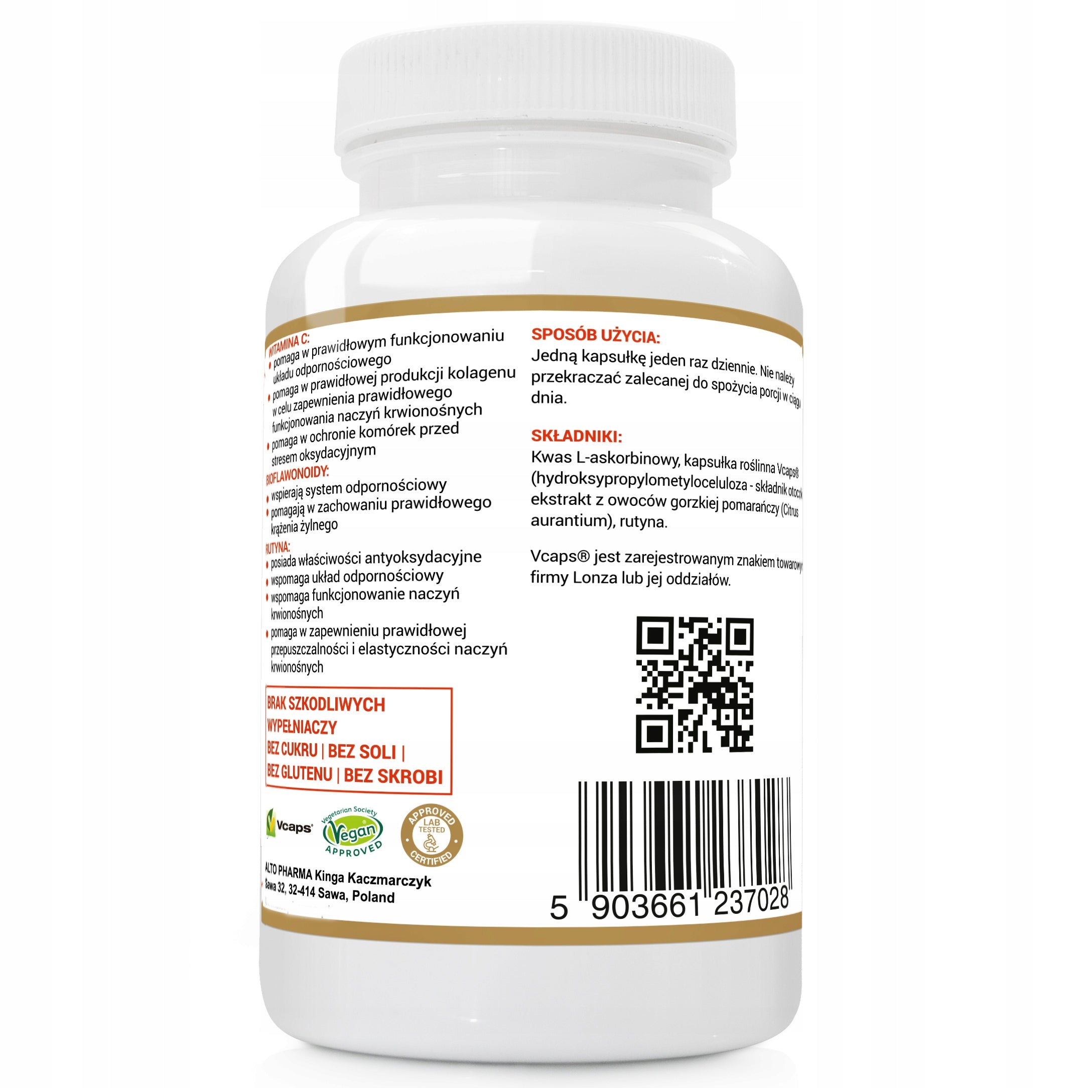 Rutina C vitamin C 1000 mg bitter orange extract Alto Pharma 120 kaps. Name other