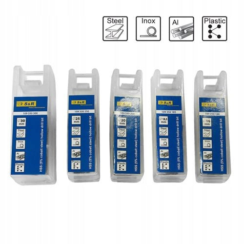 S&R Metal hole saw set of foraminifera 5pcs 16; 18,5; 20; 25; 30mm. EAN (GTIN) 4041093500059