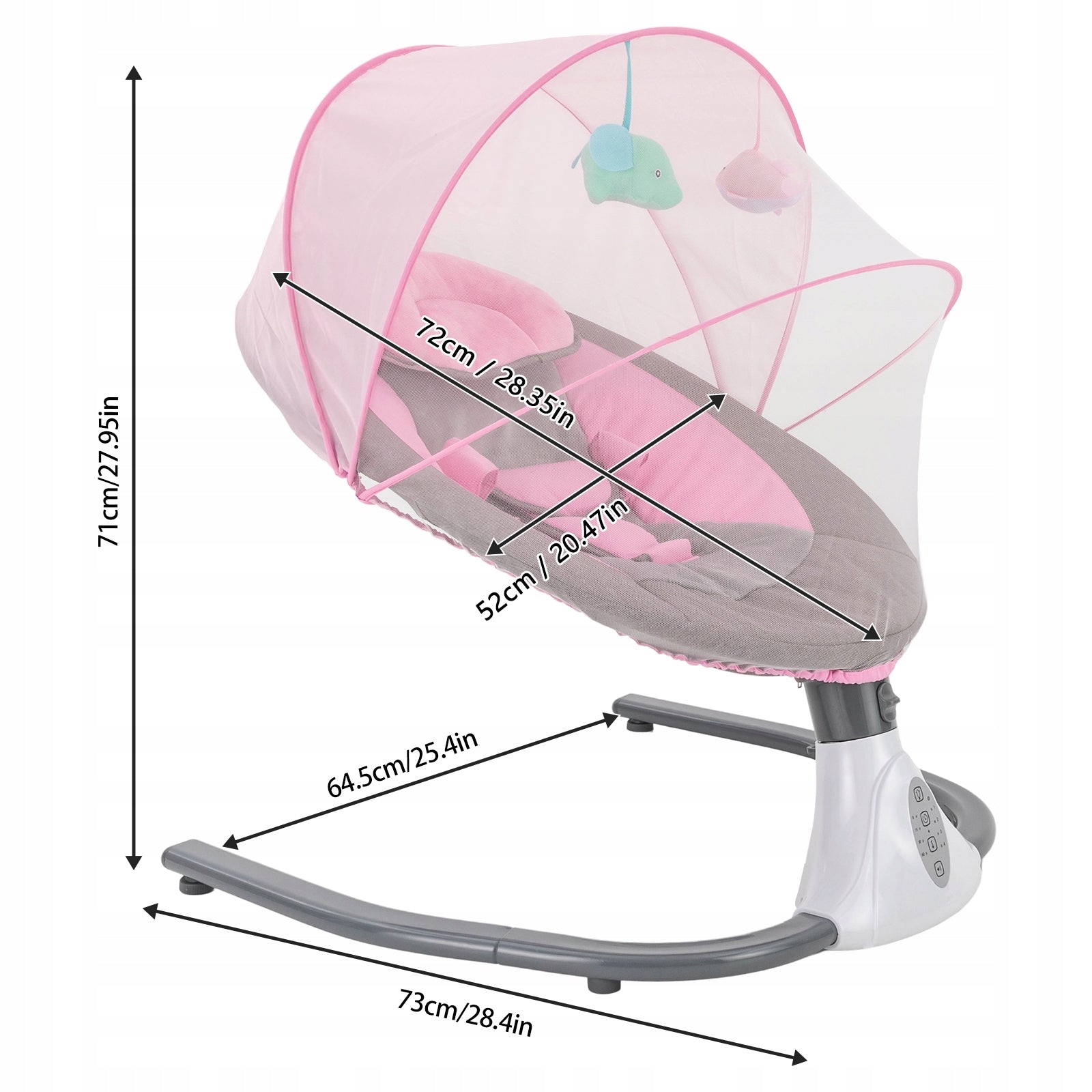 S-Y608 Baby rocking chair pink with USB cable Brand no brand