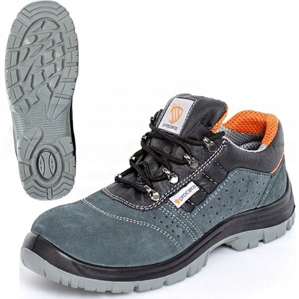 S1 Men's Leather Work Shoes with Metal Toe Health and Safety