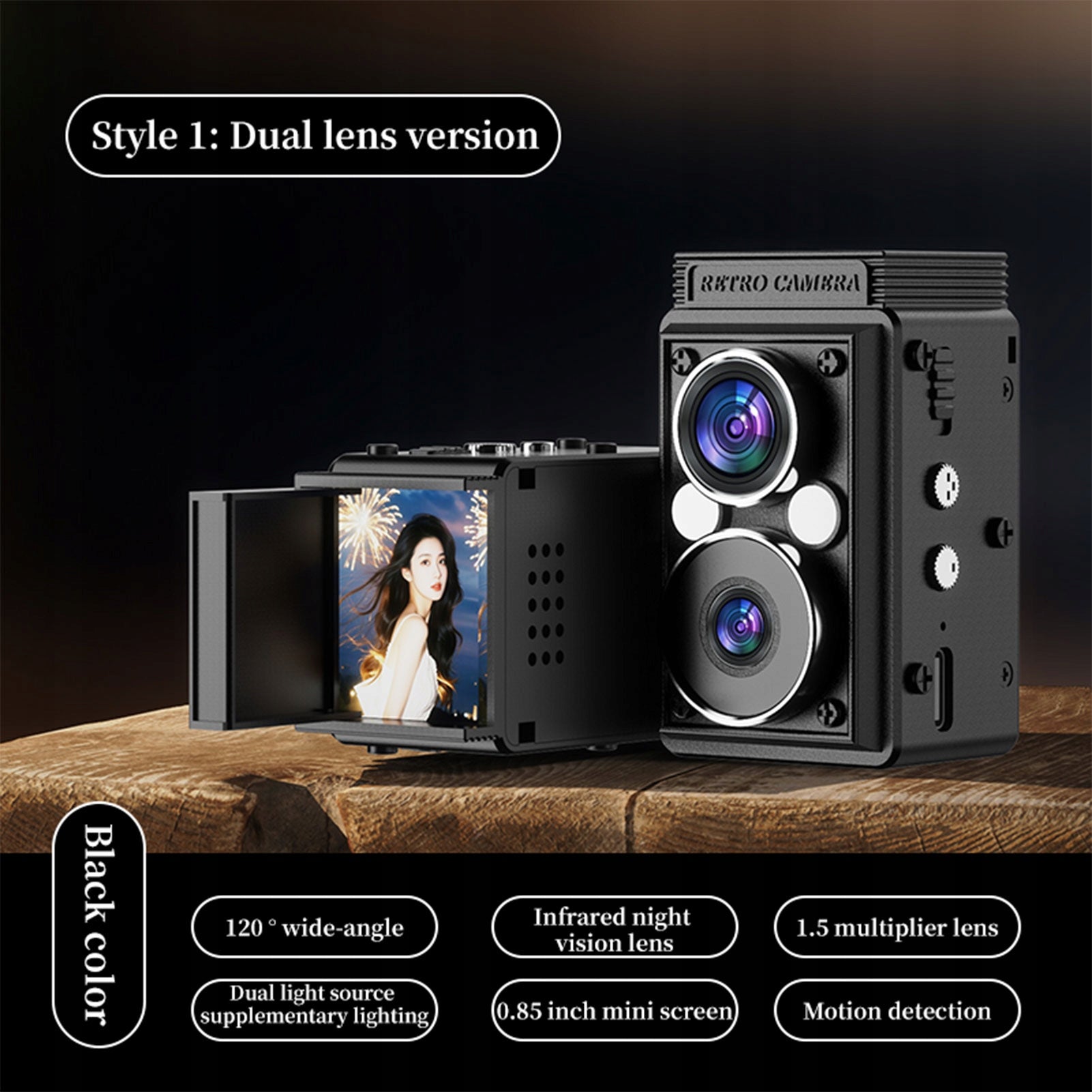 S11 Mini Retro Dual Lens CCD Camera Portable TLR V3 Camera Brand no brand