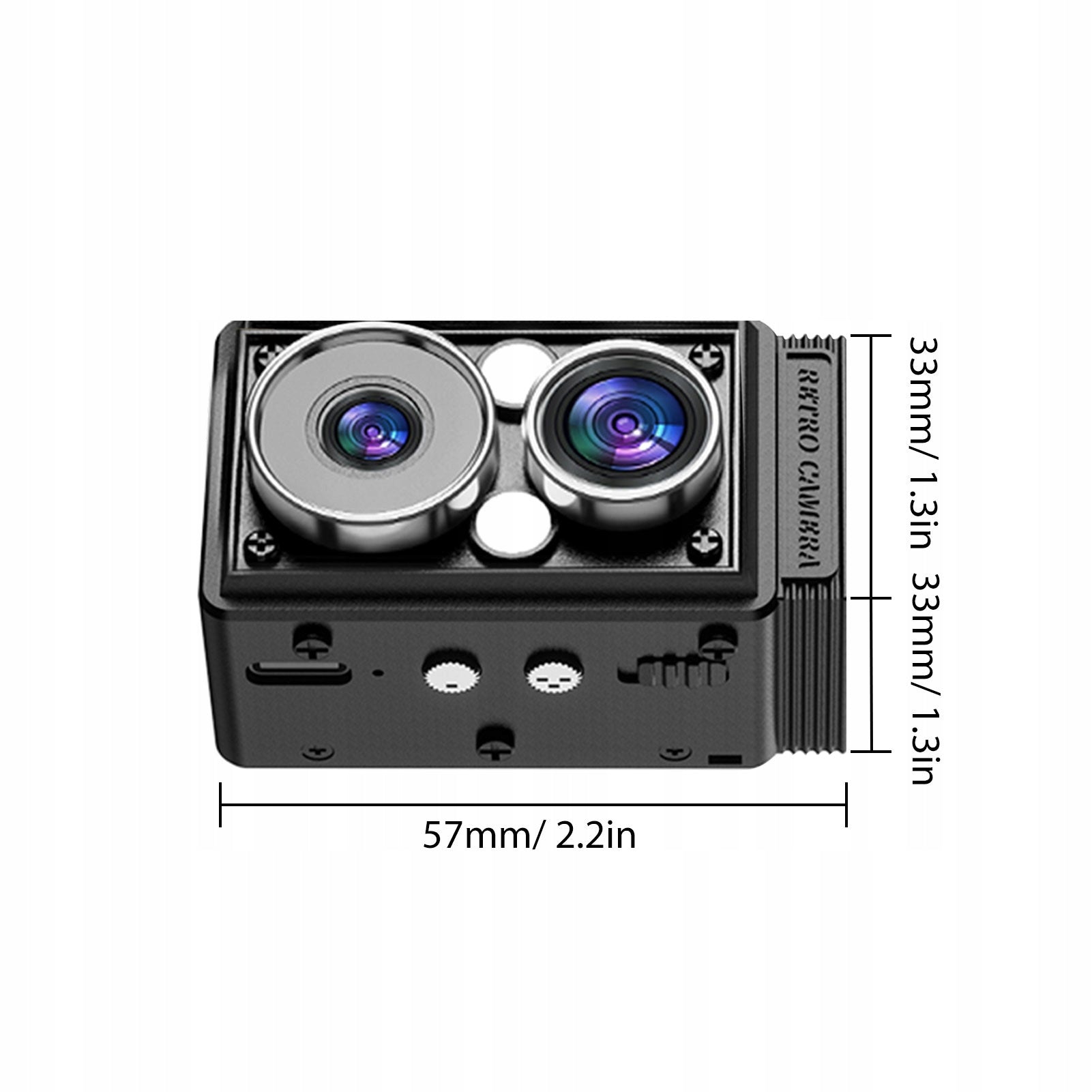 S11 Mini Retro Dual Lens CCD Camera Portable TLR V3 Camera