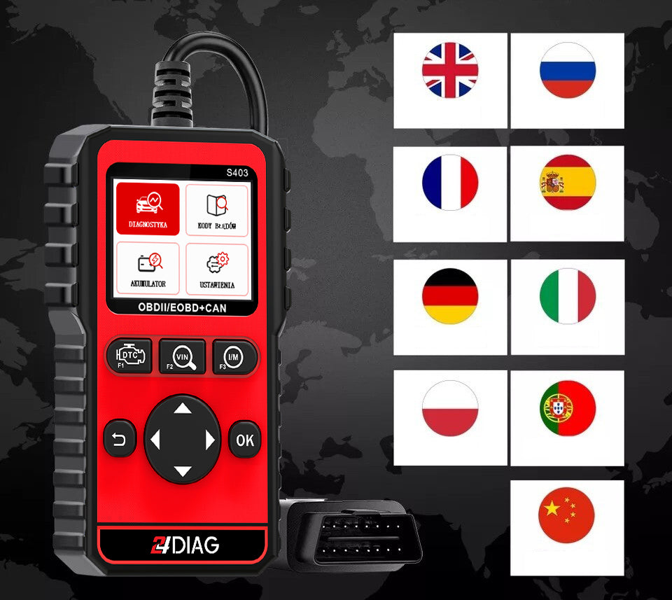 S403 COMPUTER DIAGNOSTIC INTERFACE OBD2 UNIVERSAL ALL CARS Brand 24Diag