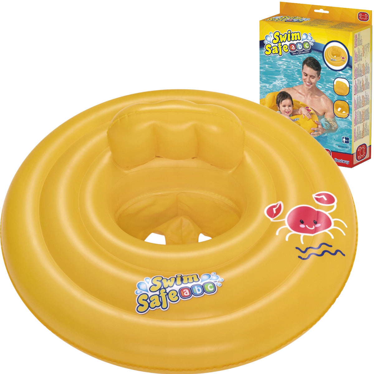 SAFE INFLATABLE WHEEL SWIMMING LEARNING WHEEL FOR BABIES BESTWAY 69CM