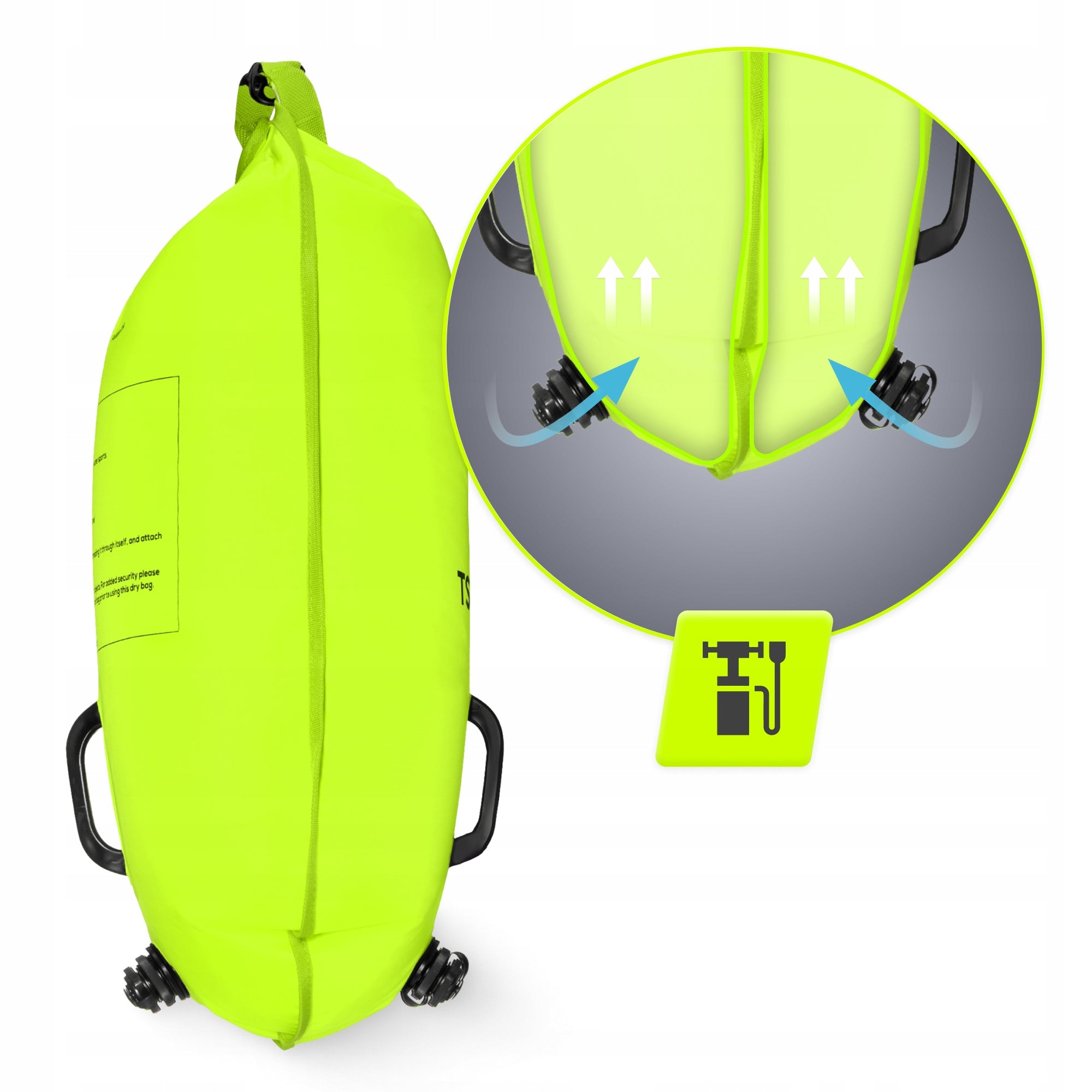 SAFETY BUOY FOR SWIMMING BUOY INFLATABLE DRY POCKET 2IN1 TSUNAMI Kind buoy