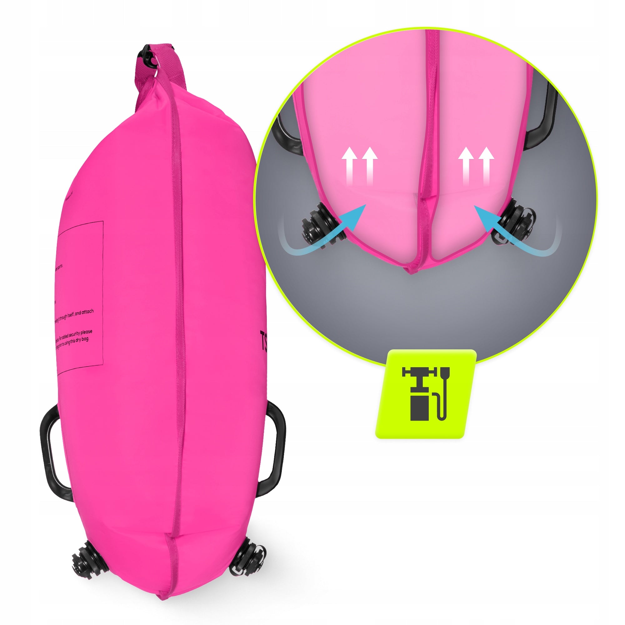 SAFETY BUOY FOR SWIMMING INFLATABLE BUOY WITH DRY POCKET 2IN1 TSUNAMI Kind buoy