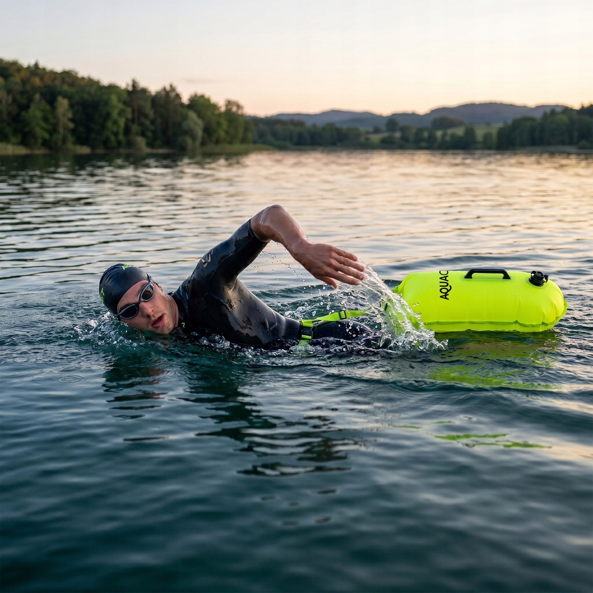 SAFETY BUOY FOR SWIMMING INFLATABLE swimming buoy DRY POCKET 2in1 Packaging status original