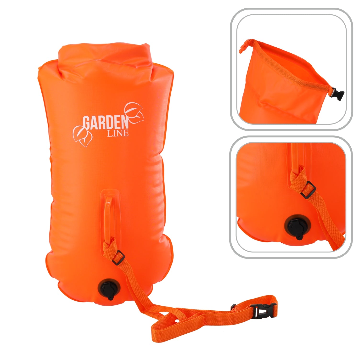 SAFETY BUOY INFLATABLE 28L DRY SWIMMING POCKET ORANGE