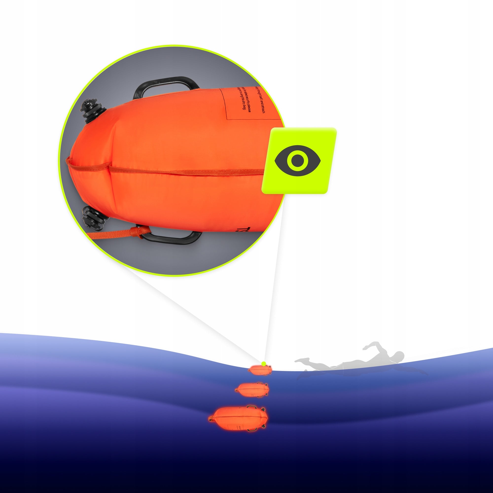 SAFETY BUOY INFLATABLE BUOY FOR SWIMMING DRY POCKET 2IN1 TSUNAMI EAN (GTIN) 5907739312716