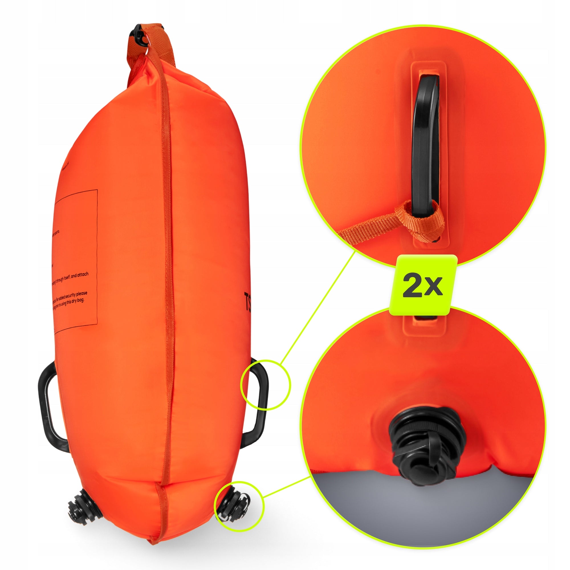 SAFETY BUOY INFLATABLE BUOY FOR SWIMMING DRY POCKET 2IN1 TSUNAMI For swimming