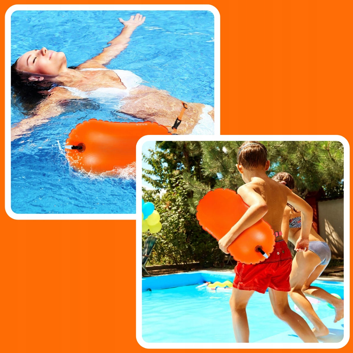 SAFETY BUOY INFLATABLE BUOY WITH WATER SWIMMING HANDLE POOL 48cm Brand MEMFLOW