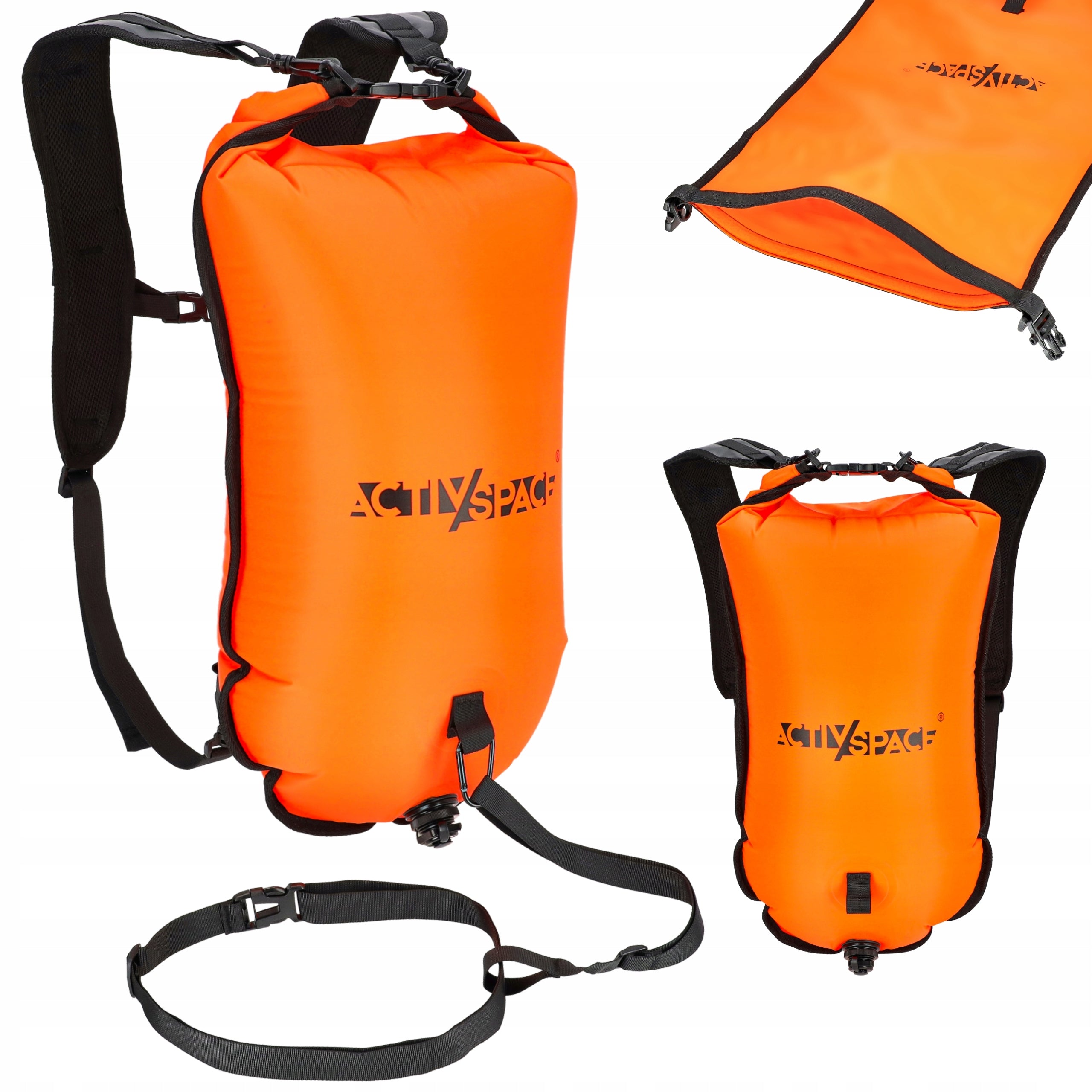SAFETY BUOY INFLATABLE FOR SWIMMING 3IN1 DRY POCKET INFLATABLE + BACKPACK