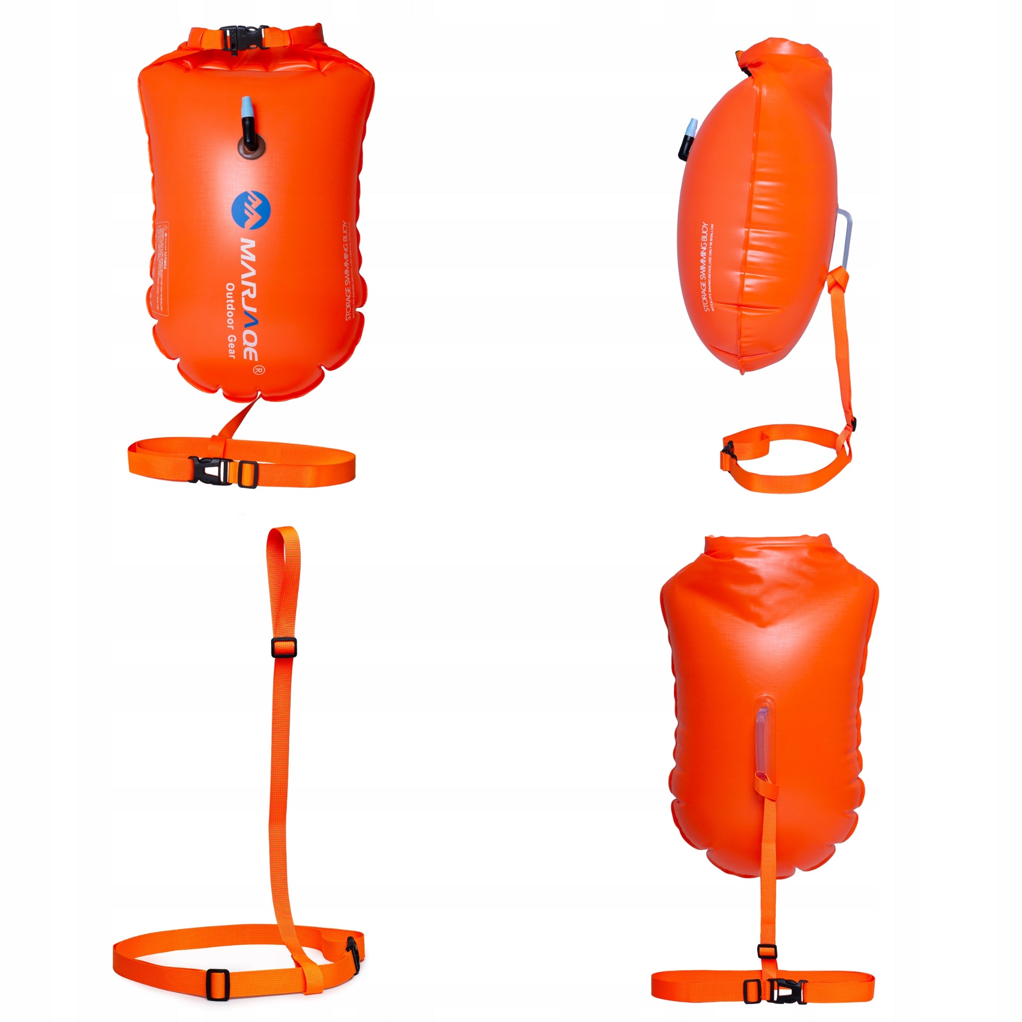 SAFETY BUOY INFLATABLE SWIMMING BUOY SWIMMING DRY POCKET BOARD 2IN1 Model Bojka asekuracyjna dmuchana pływacka Sucha kieszeń