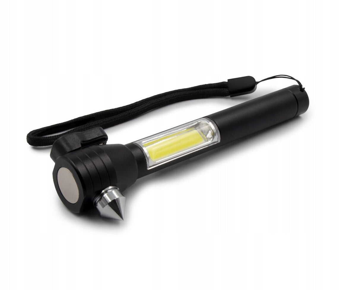 SAFETY FLASHLIGHT LED MULTITOOL WINDOW BREAKER BELT CLIPPER MAGNET