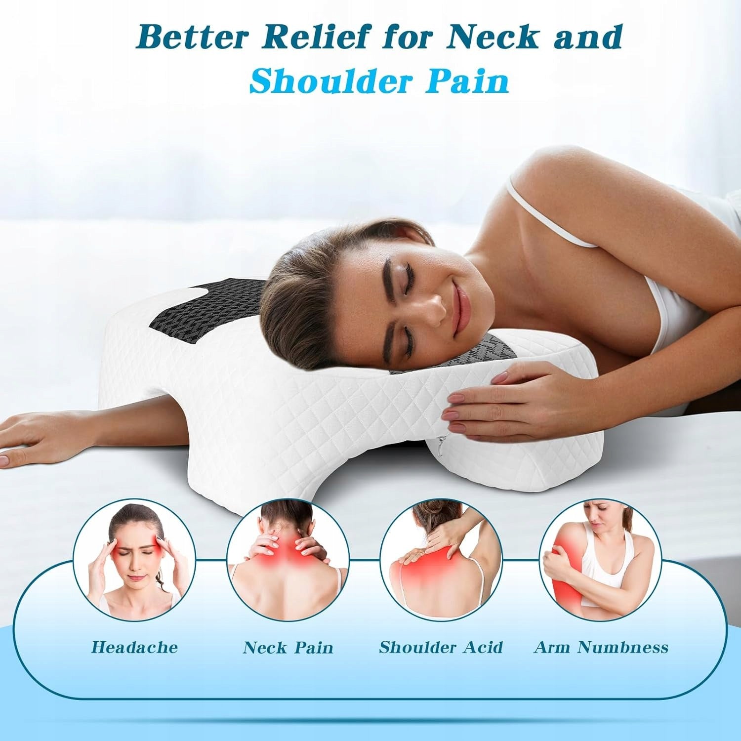 SAHEYER Side Sleeping Pillow with Hand Hole Manufacturer no brand