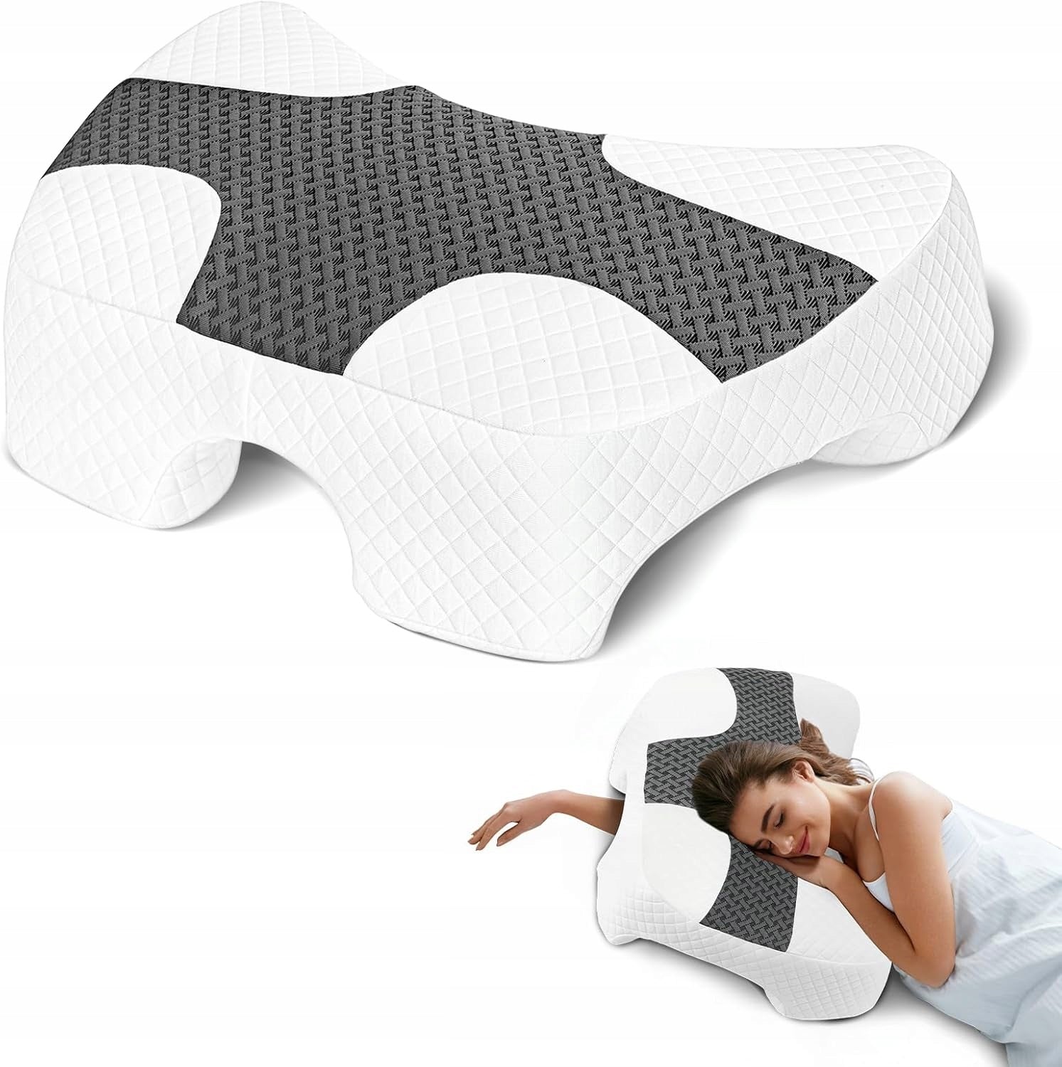 SAHEYER Side Sleeping Pillow with Hand Hole