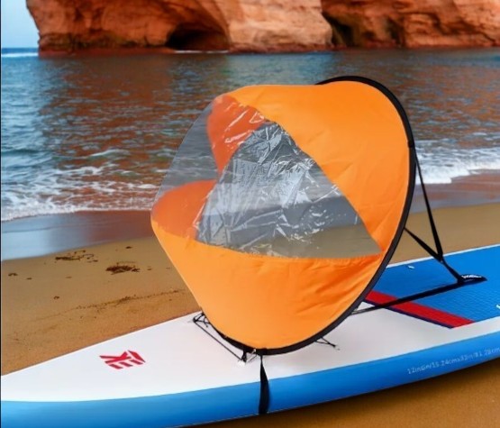 SAIL FOR BOARD SUP KAYAK PONTOON SUPA SAIL FOLDING ORANGE Kind SUP board