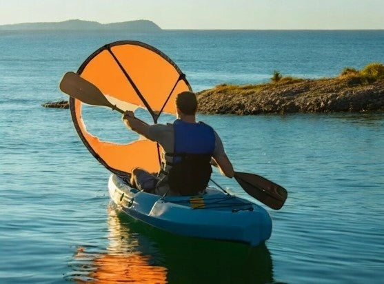 SAIL FOR BOARD SUP KAYAK PONTOON SUPA SAIL FOLDING ORANGE Model CZERWONY