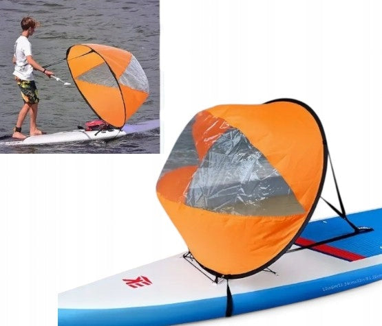 SAIL FOR BOARD SUP KAYAK PONTOON SUPA SAIL FOLDING ORANGE