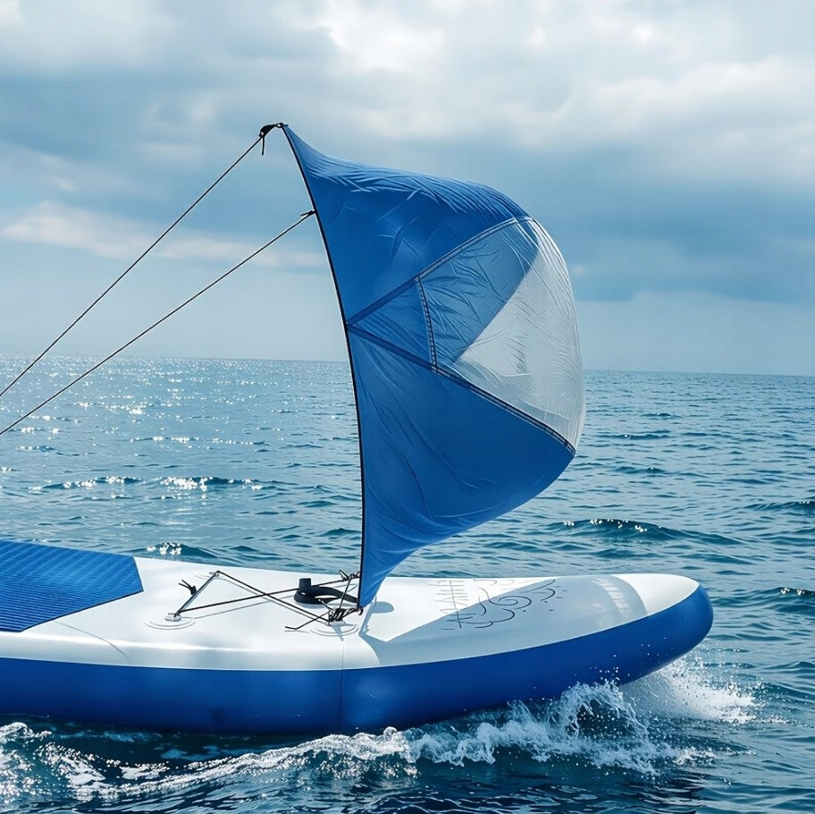 SAIL FOR BOARD SUP KAYAK PONTOON SUPA SAIL WINDOW FOLDING BLUE Model Składany