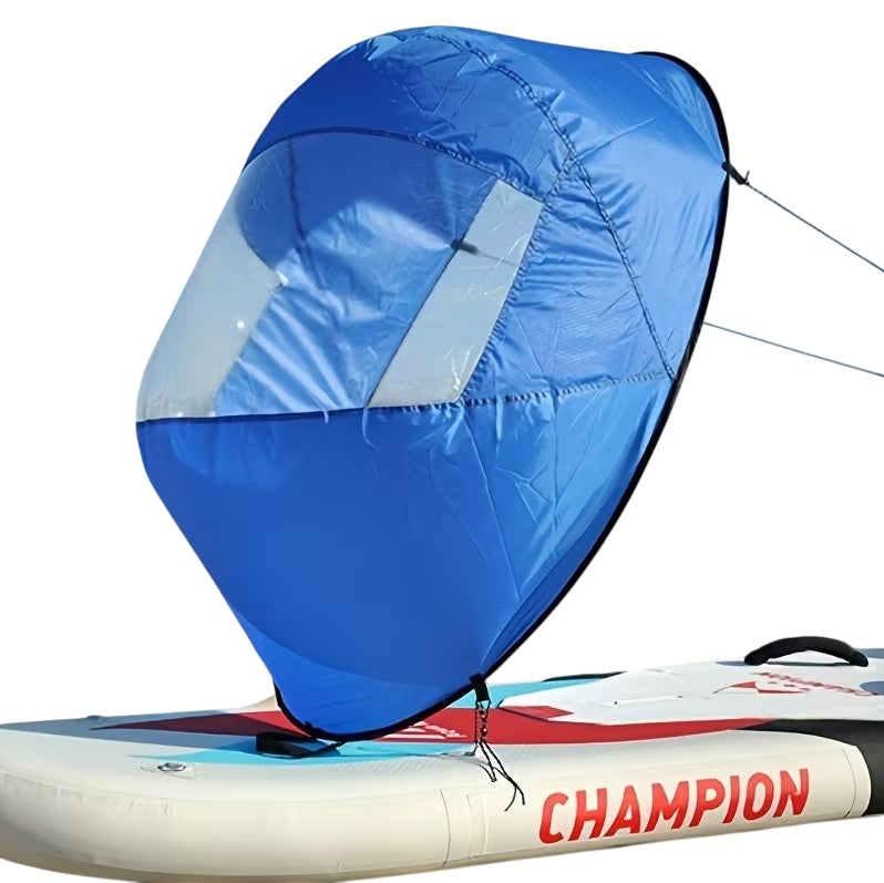 SAIL FOR BOARD SUP KAYAK PONTOON SUPA SAIL WINDOW FOLDING BLUE