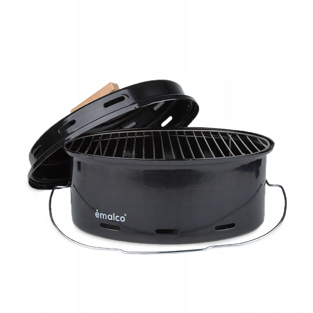 SALE Tourist enamel grill black camping, barbeque, expedition Grill height 29.5 cm
