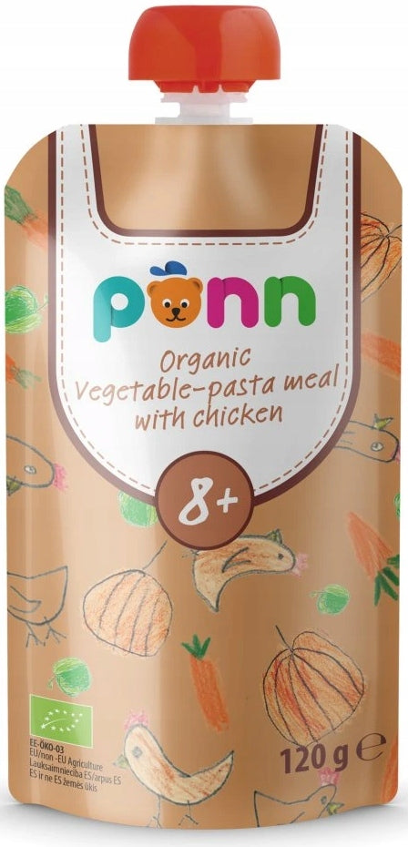 SALVEST PONN BIO Chicken with Pasta DINNER FROM 8 MONTHS OF AGE 125 g