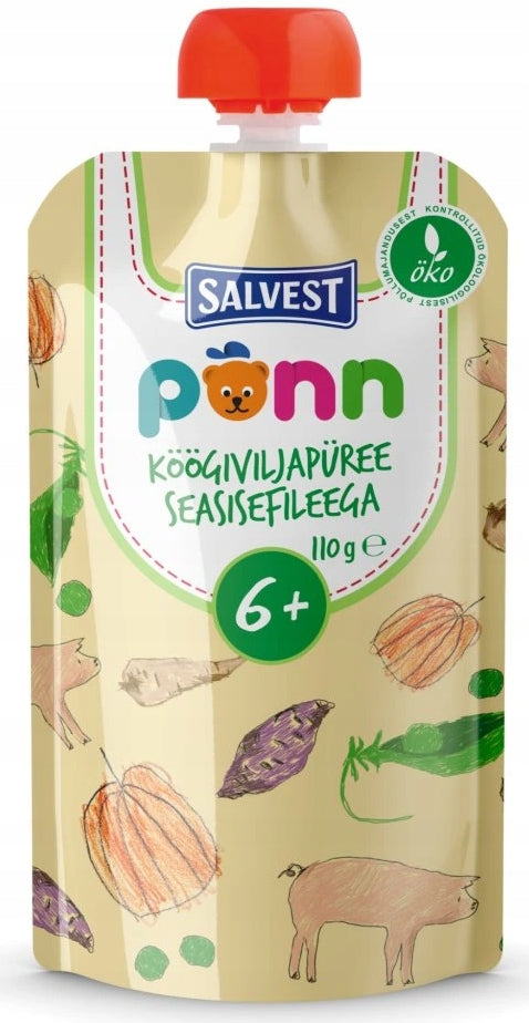 SALVEST PONN Pork tenderloins with vegetable puree LUNCH FROM 6 MSC 190g
