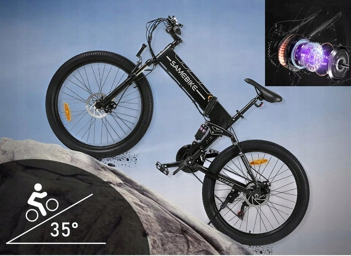 SAMEBIKE LO26-II Folding Electric Bike 48V 14AH 100HP MTB Hydraulic Maximum rated power electric bike (under 250W)