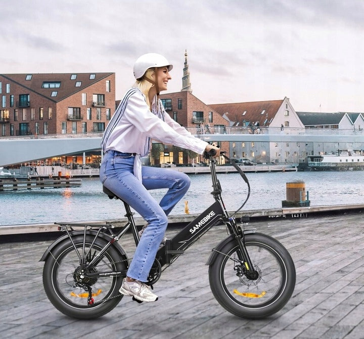 SAMEBIKE LOTDM200-II Electric City Bike 48V 13AH 80KM 20" NFC Pannier Bag Model SAMEBIKE LOTDM200-II 48V 13AH 80KM 20"NFC
