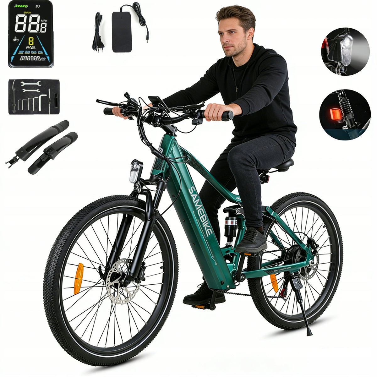 SAMEBIKE XD26-II Electric Vehicle 48V 14AH 750W 100KM 26-inch MBT Hydraulic