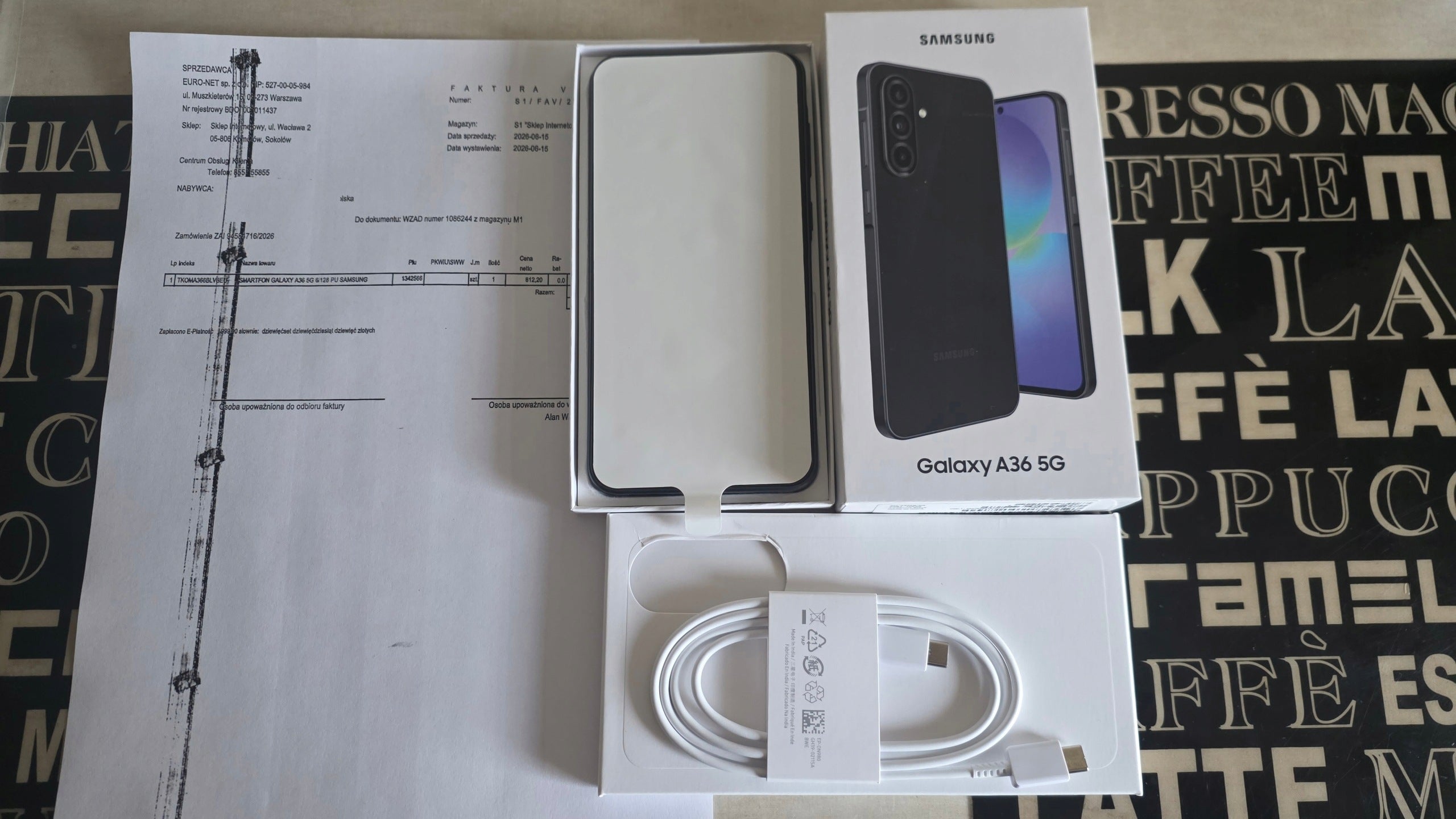 SAMSUNG A36 5G NEW UNUSED EURO-NET DIALECT.PROD.24M!WITHOUT LOCKS !SET Manufacturer code SM-A366BZKBEUE