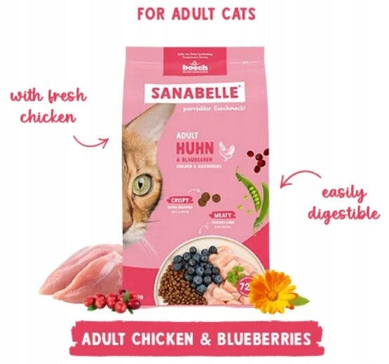 SANABELLE Adult Chicken 8kg – Fresh Meat Food for Adult Cats Brand Bosch
