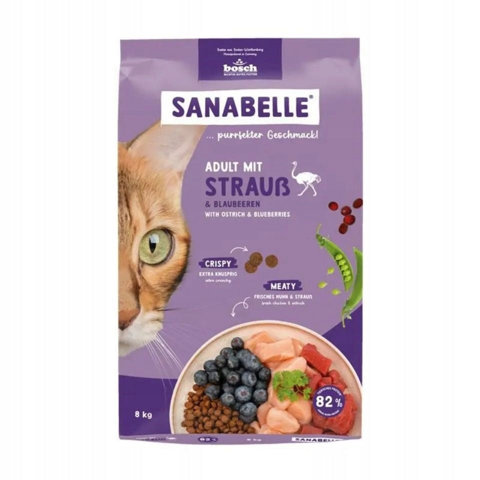 SANABELLE Adult Ostrich for Adult Cats 8 kg