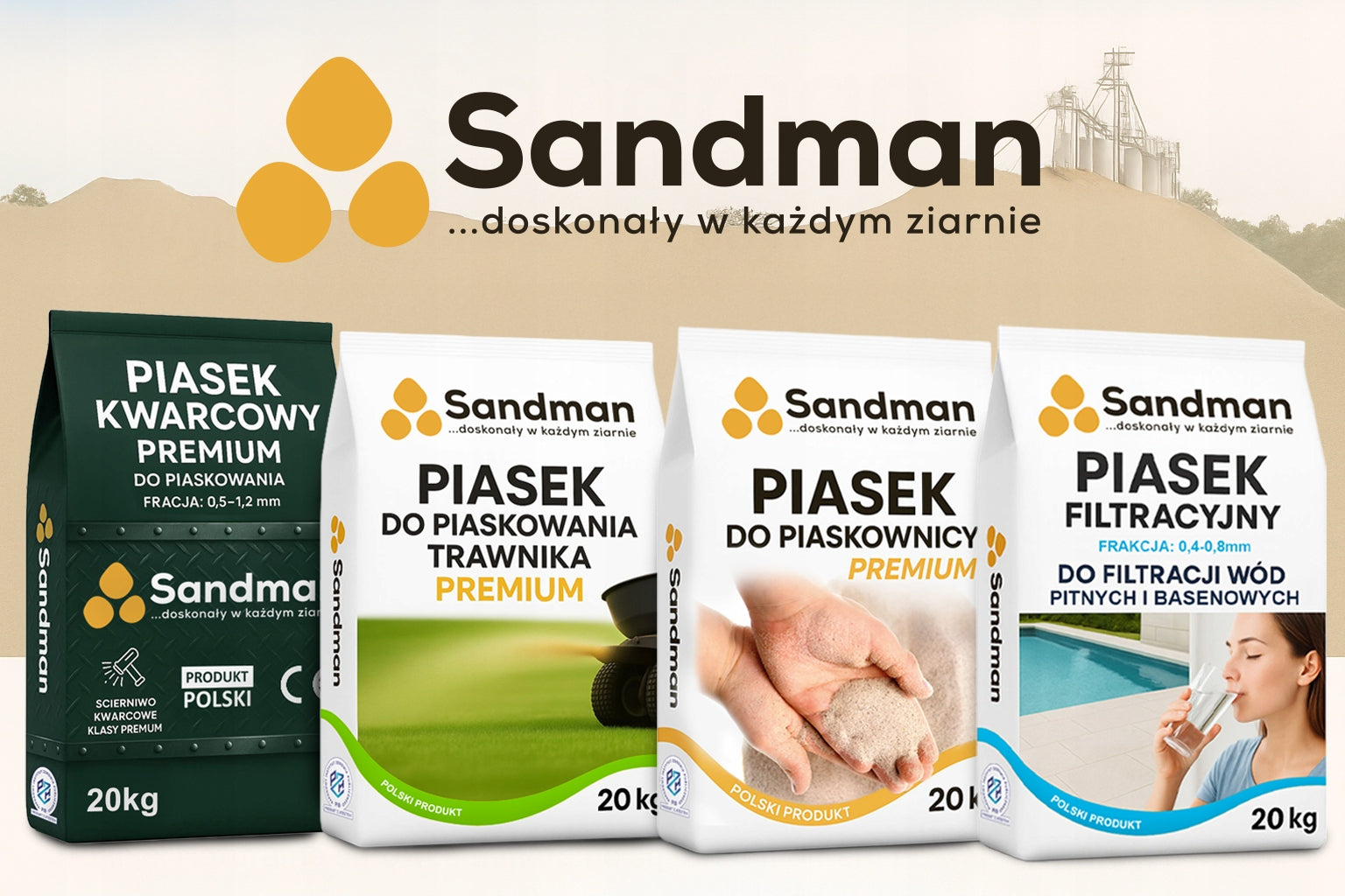 SAND FOR SANDBOX 20kg Safe Natural Dry Clean POLISH PRODUCT Color other