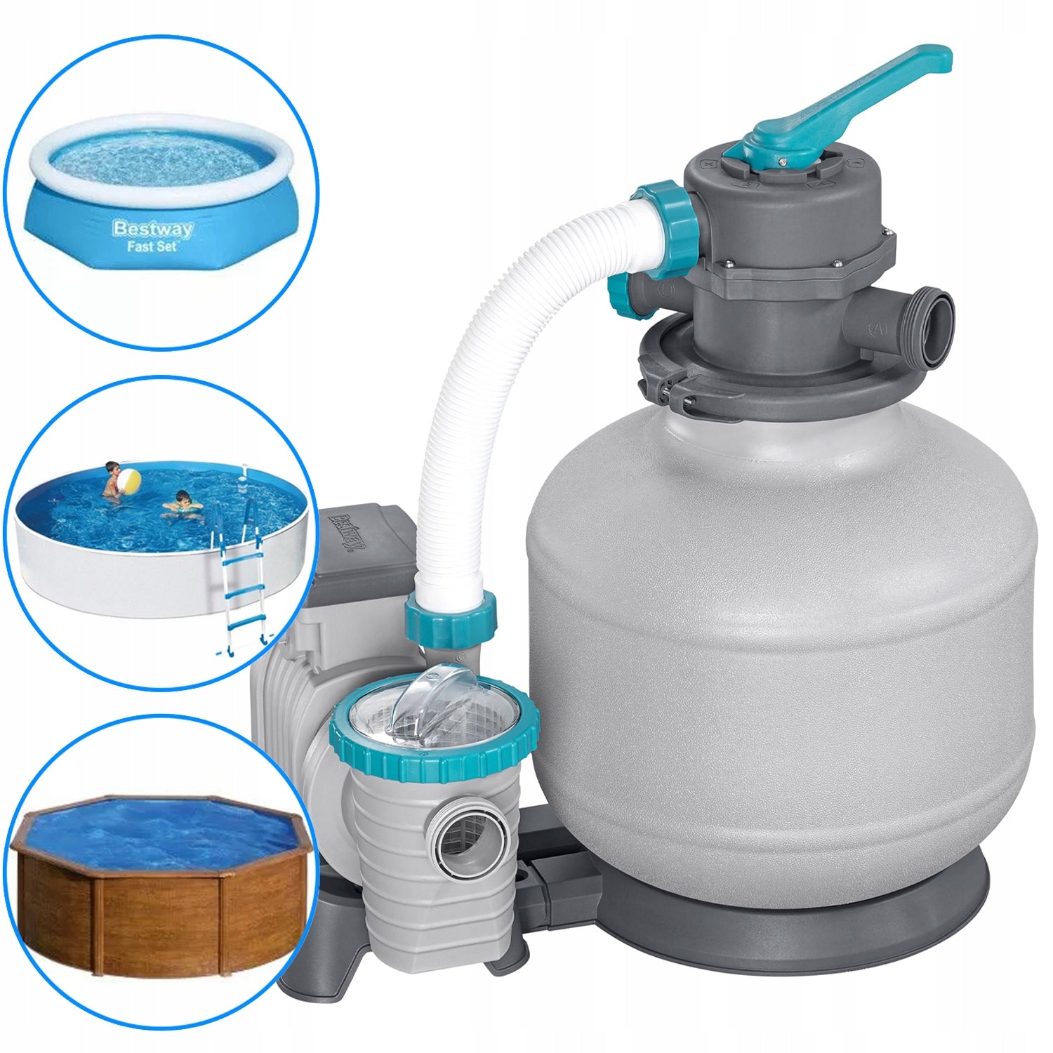SAND POOL Filter PUMP Pool Filter 6056L/h BESTWAY 58497 Height 1 cm